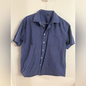 Men’s Blue Short Sleeve Button Down – Size XL